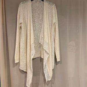 Cardigan with lace details